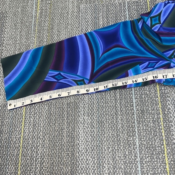 Vintage 80s 90s Polyester Boxy Dressy Festival Abstract Disco Blazer Jacket - Picture 14 of 15